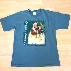 Vintage Kenny Rogers On Tour Green T shirt Size L